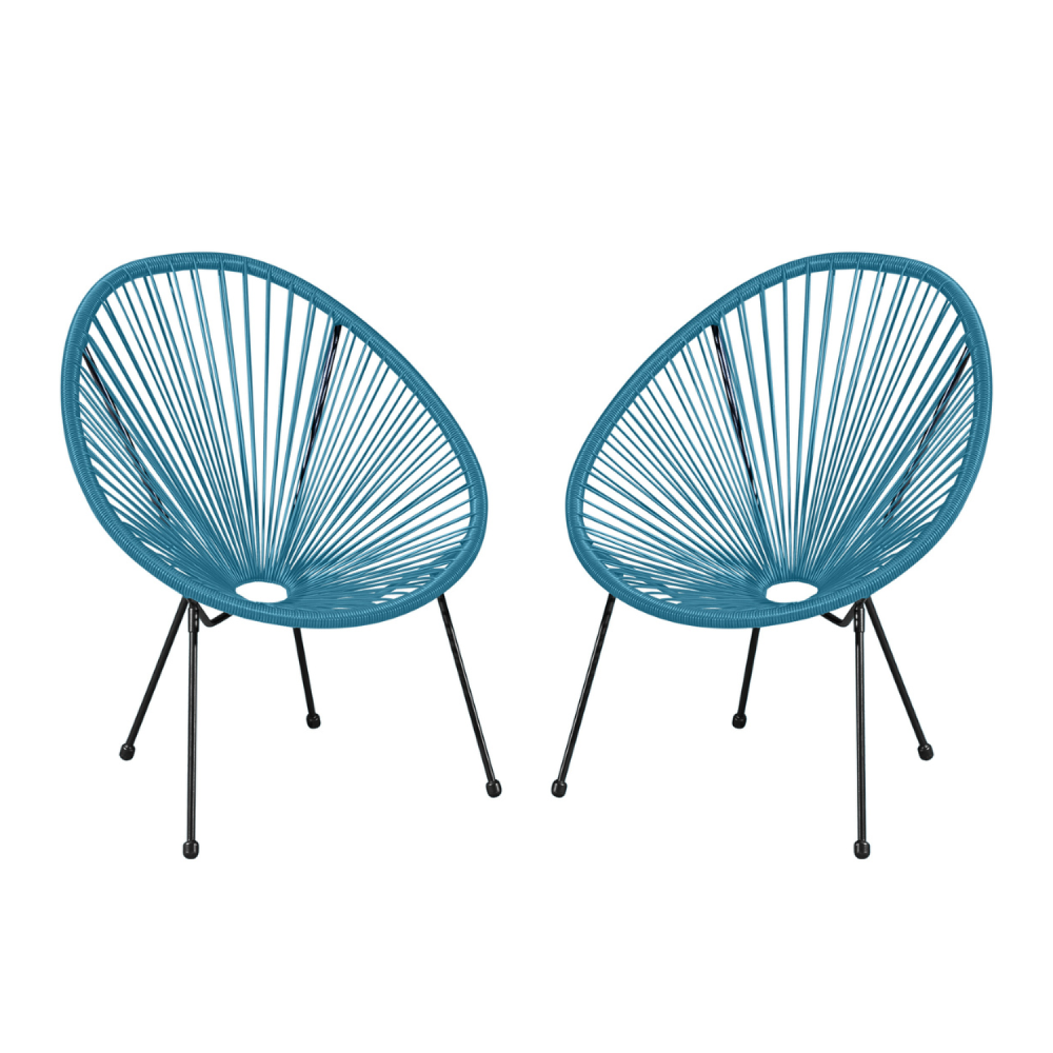 undefined Set de 2 chaises Bleu