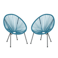 Set de 2 chaises Bleu LIO