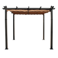 Pergola taupe 3x3m en aluminium YOR
