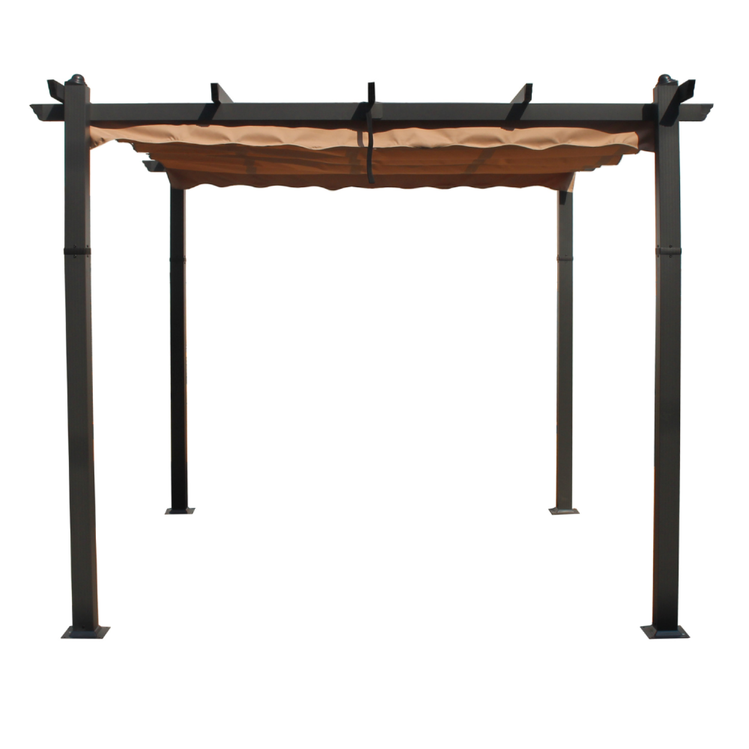Pergola taupe 3x3m en aluminium YOR