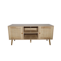 Buffet avec portes effeffet cannage et 2 niches 120 cm PATAN
