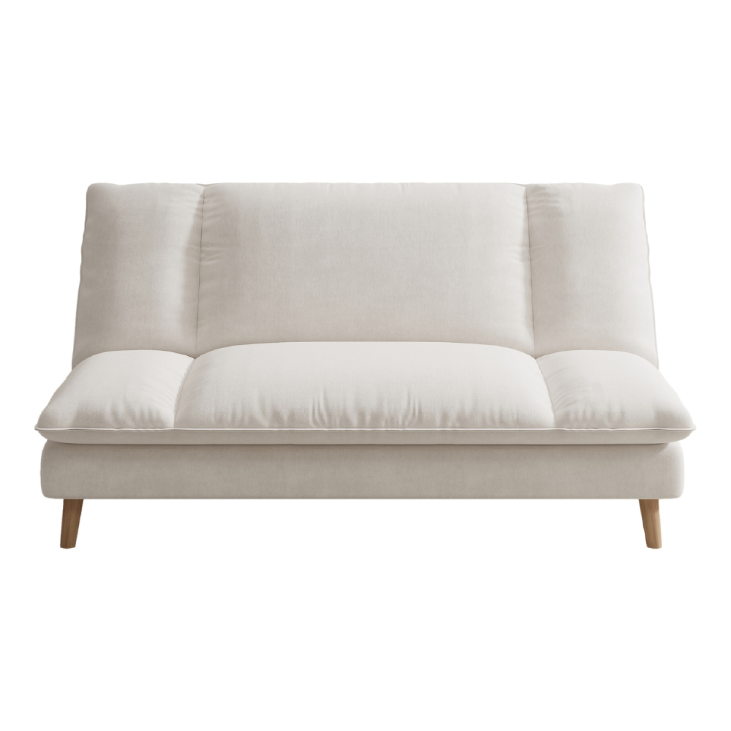 undefined Canapé convertible 3 places en tissu beige