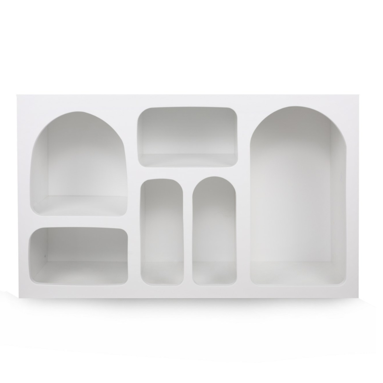 undefined Meuble étagère blanc avec niches