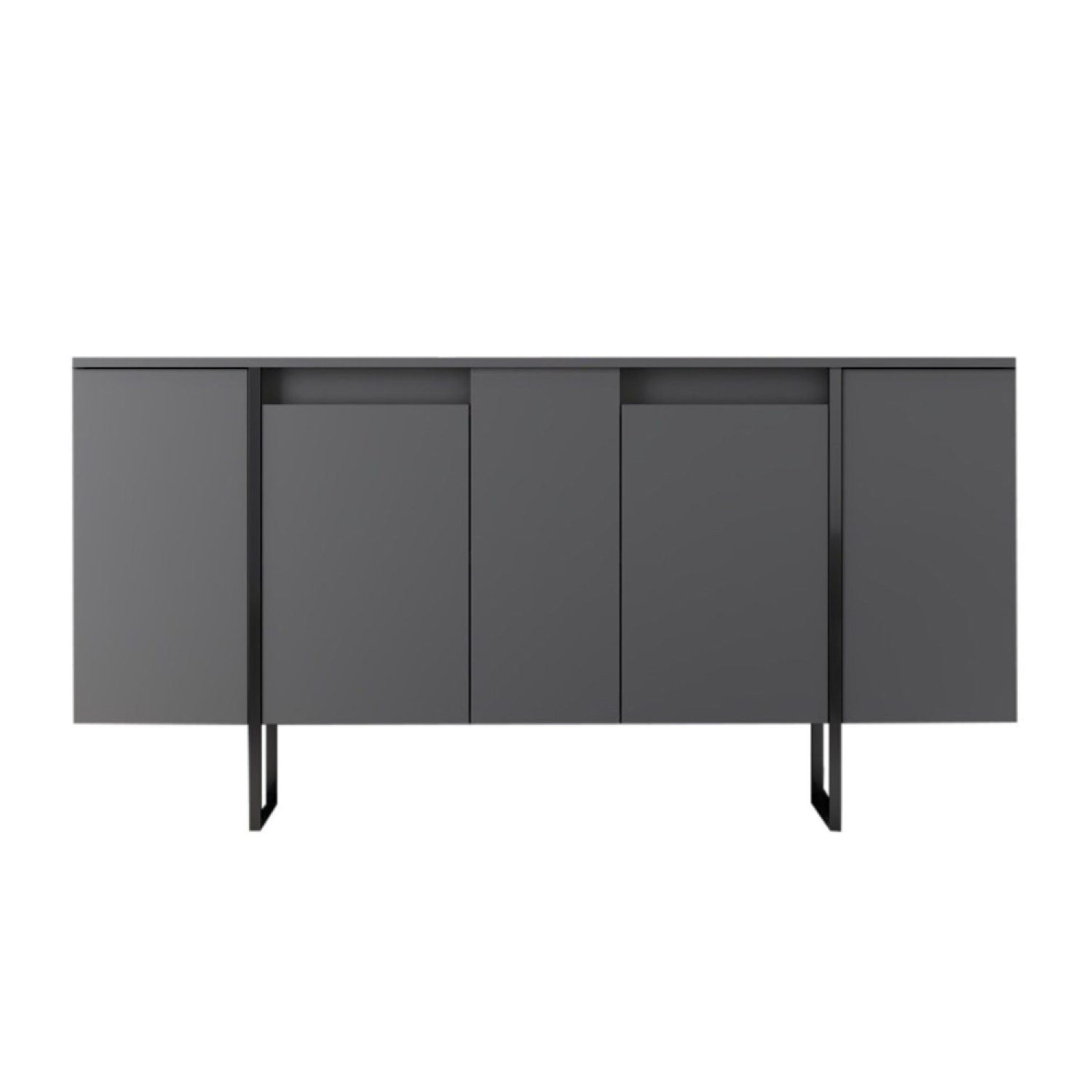 Buffet design noir 4 portes OLIENA