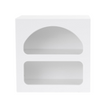 Table de chevet avec niches blanc XICO