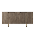 Buffet design bois et or 160 cm - 4 portes MINAS