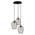Suspension filaire noire 3 lampes TOLEDO