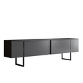 Meuble TV anthracite et noir 2 portes 180cm LISON