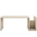 Table basse en bois effet pierre avec porte magazines TOPA