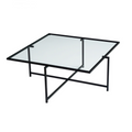 Table basse design noire en verre BOSA