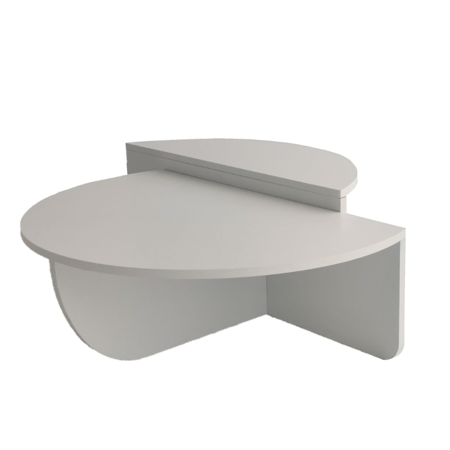 undefined Table basse ronde modulable blanche