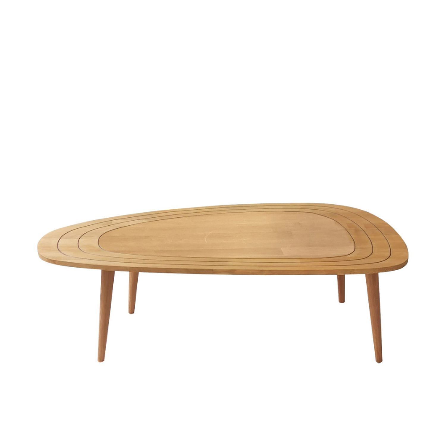 undefined Table basse style teck bois clair