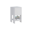 Table de chevet blanche avec porte abattante MONTEREY
