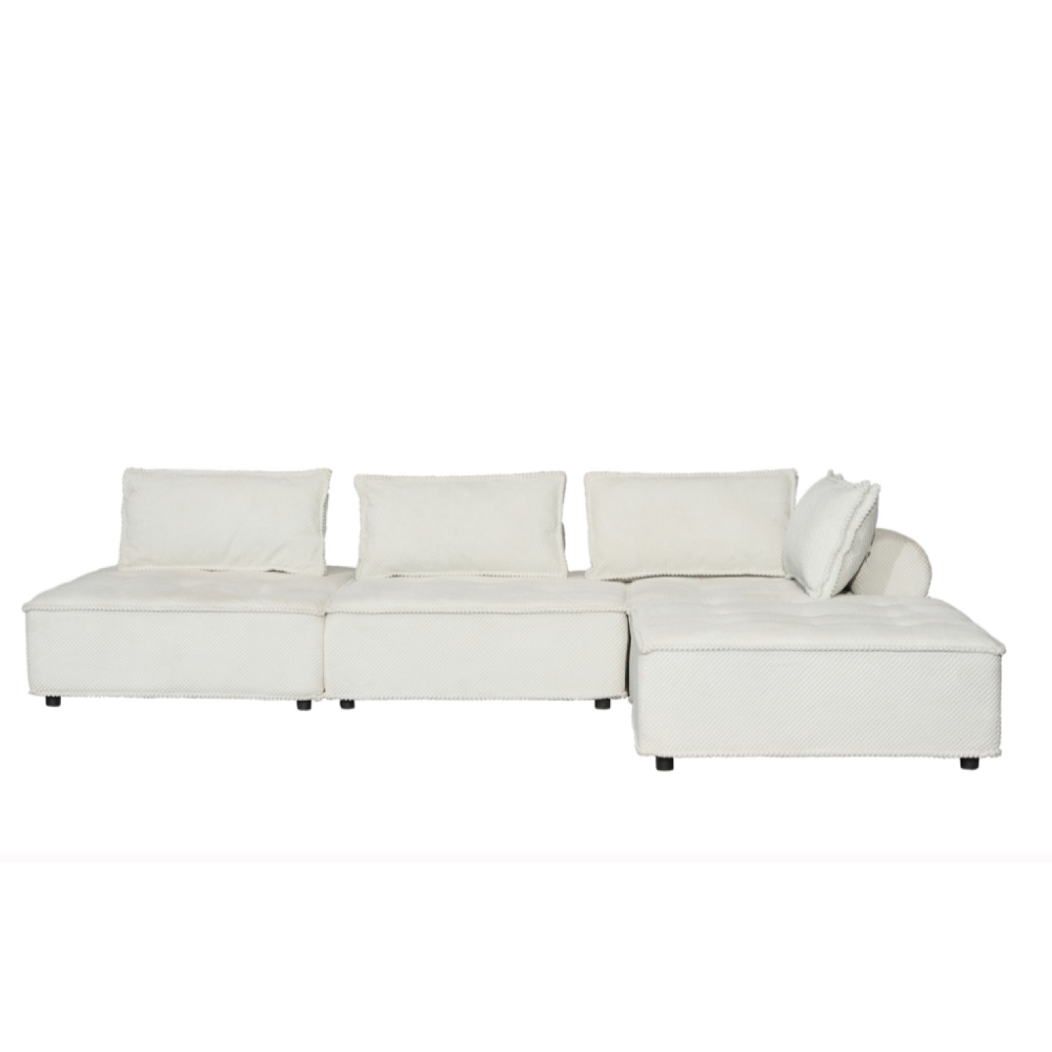 Canapé d'angle 4 places blanc ALEXANDRIE