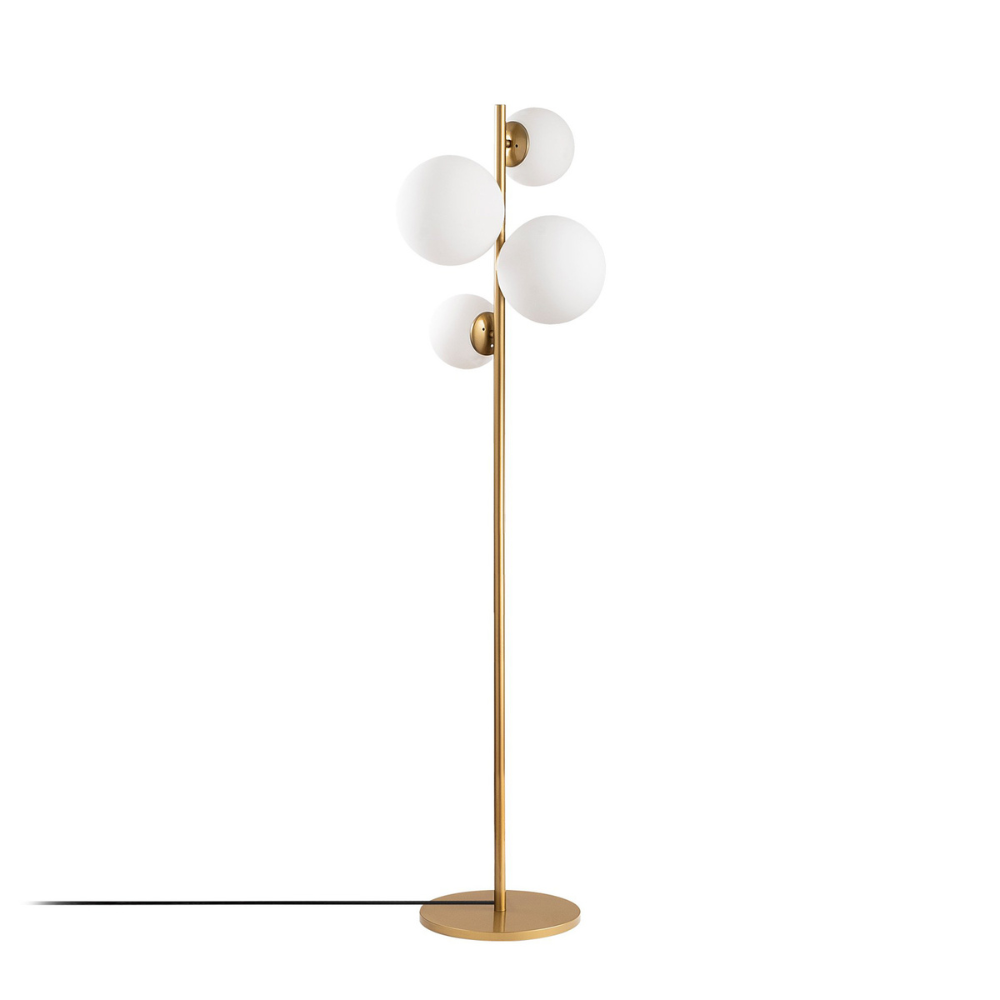 Lampadaire vintage doré - 4 lampes CARBONERAS