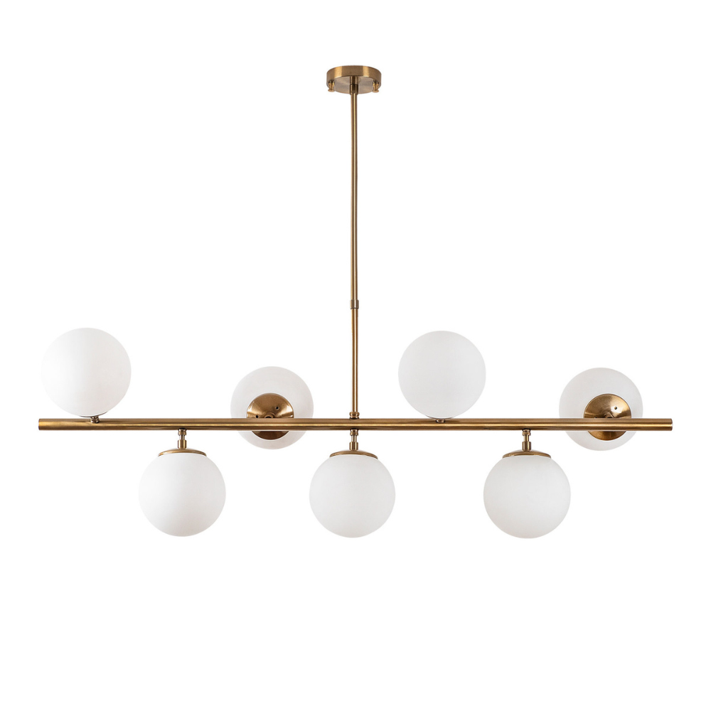 Suspension dorée 7 lampes SOLIS