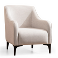 Fauteuil en tissu blanc cassé MALAKA