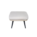 Repose-pieds extérieur avec coussin beige LEYA