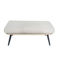Repose-pieds extérieur avec coussin beige MAXIME