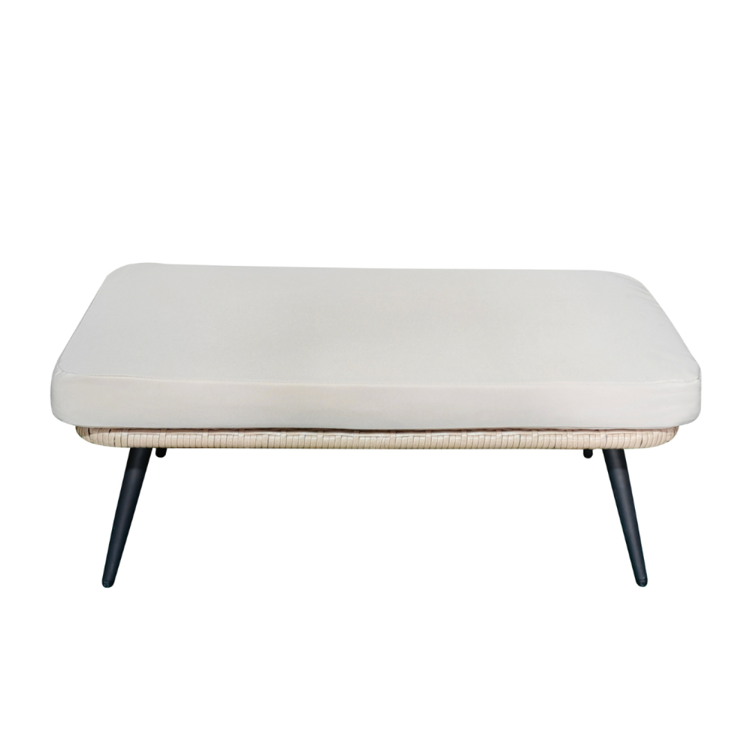 Repose-pieds extérieur avec coussin beige MAXIME