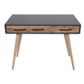 Bureau scandinave effet chêne - 2 tiroirs CHILA