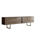 Meuble TV bois et or avec rangement 180 cm KABISI