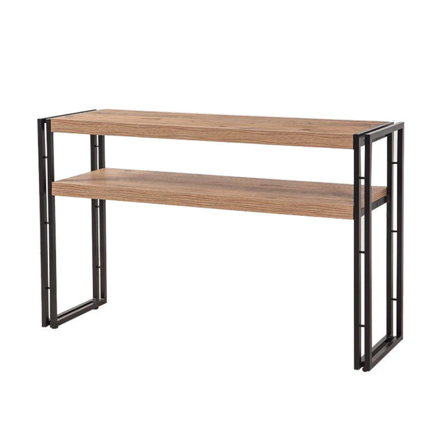 Console style industriel - bois et noir - 140 cm MENTON
