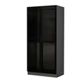 Dressing anthracite avec étagère et penderies - 90 x 210 x 52 cm IZA