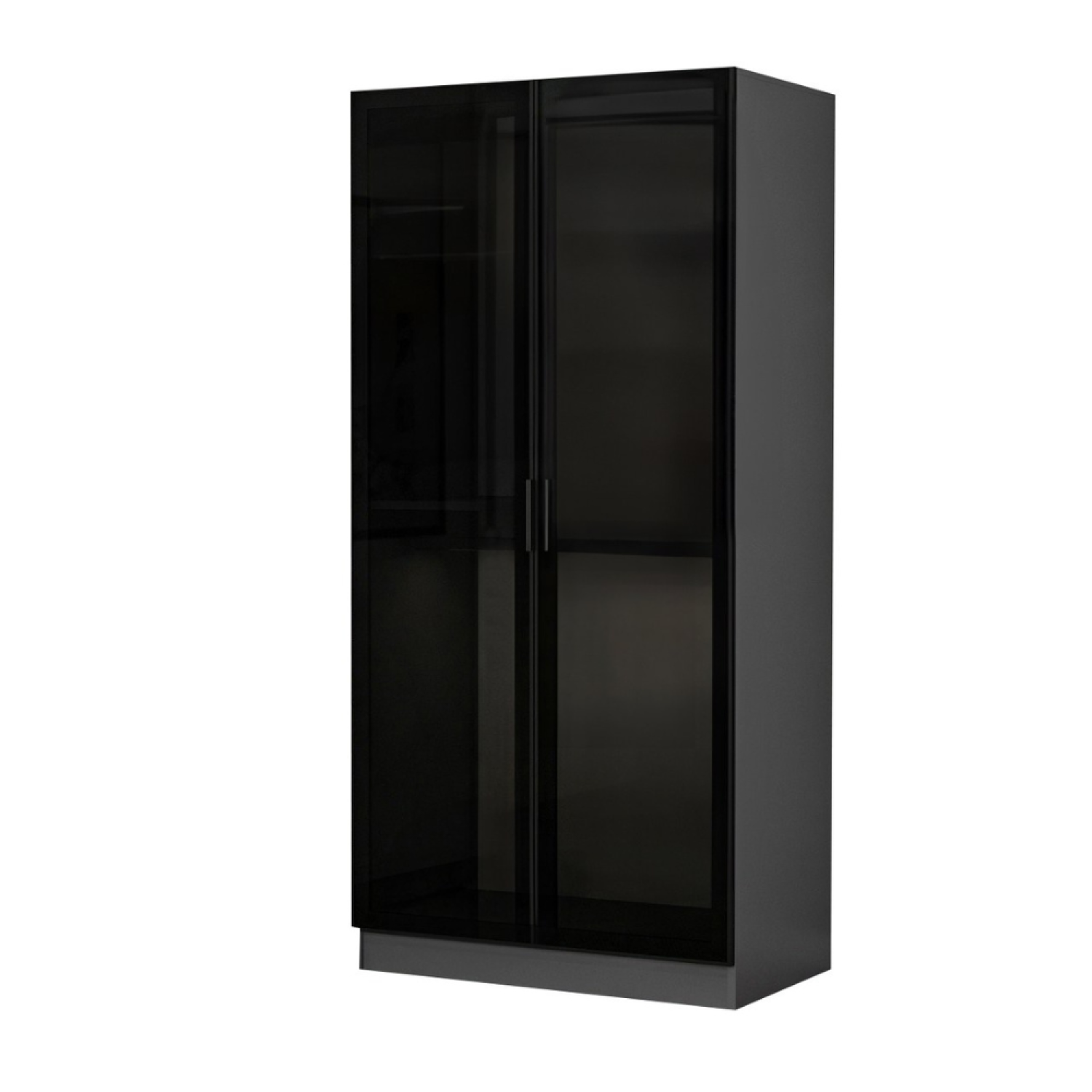 Dressing anthracite avec étagère et penderies - 90 x 210 x 52 cm IZA