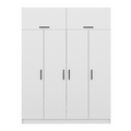 Dressing avec étagères et penderie 15 espaces de stockage blanc SPLIT