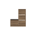 Meuble à chaussures avec assise - 4 rangements - bois DARWIN