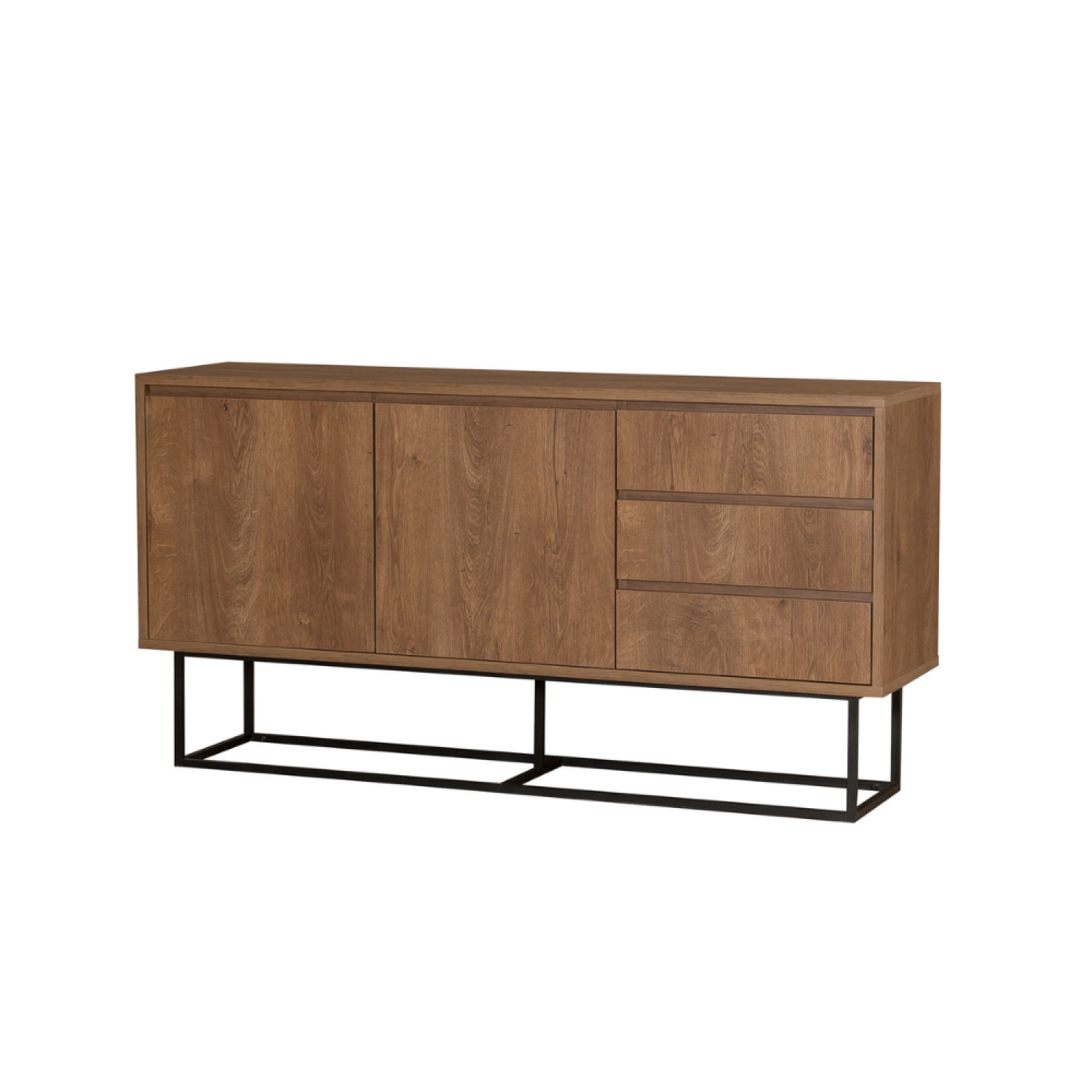 Buffet en bois 2 portes et 3 tiroirs 140 cm MOBIL
