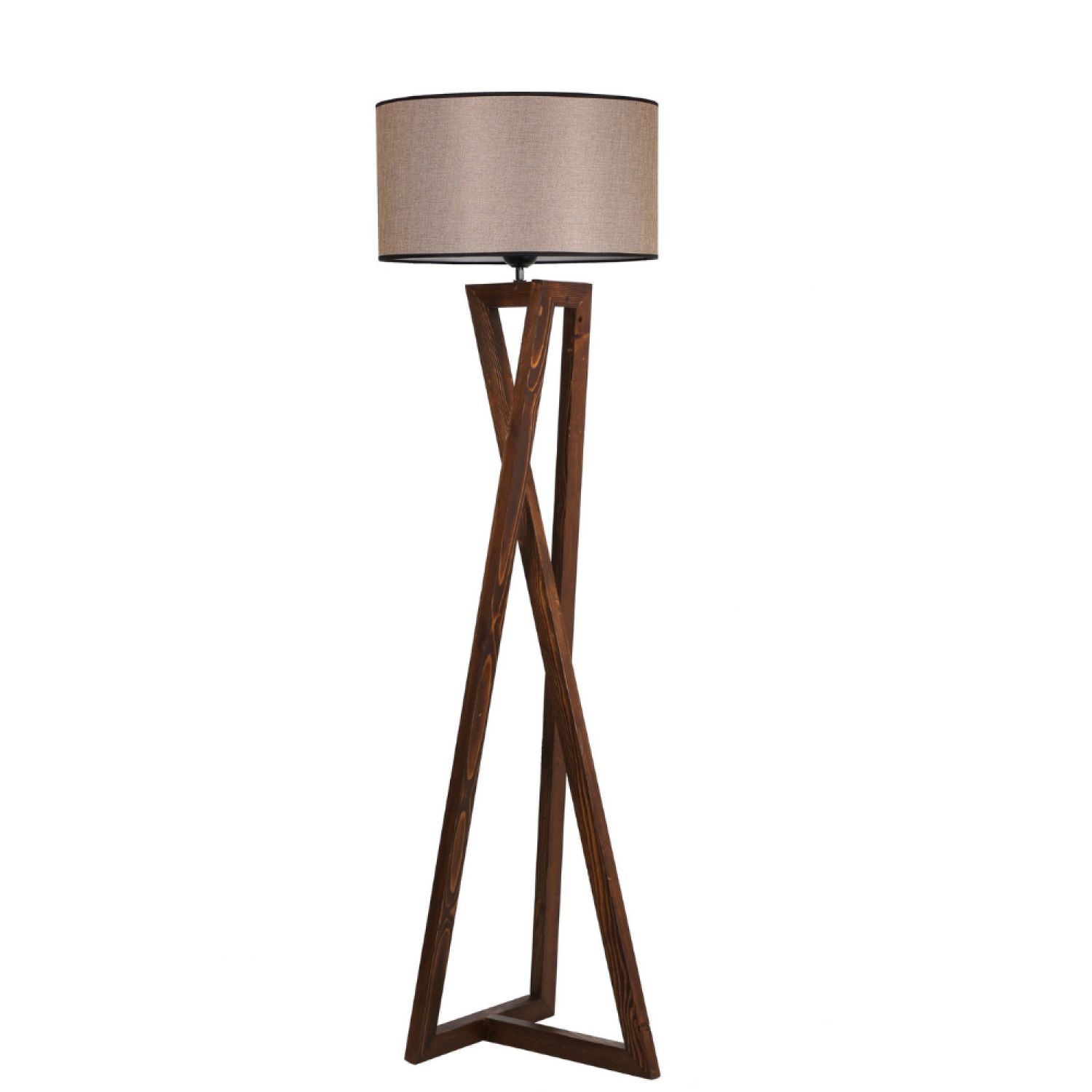 Lampadaire design bois et tissu CHLOE
