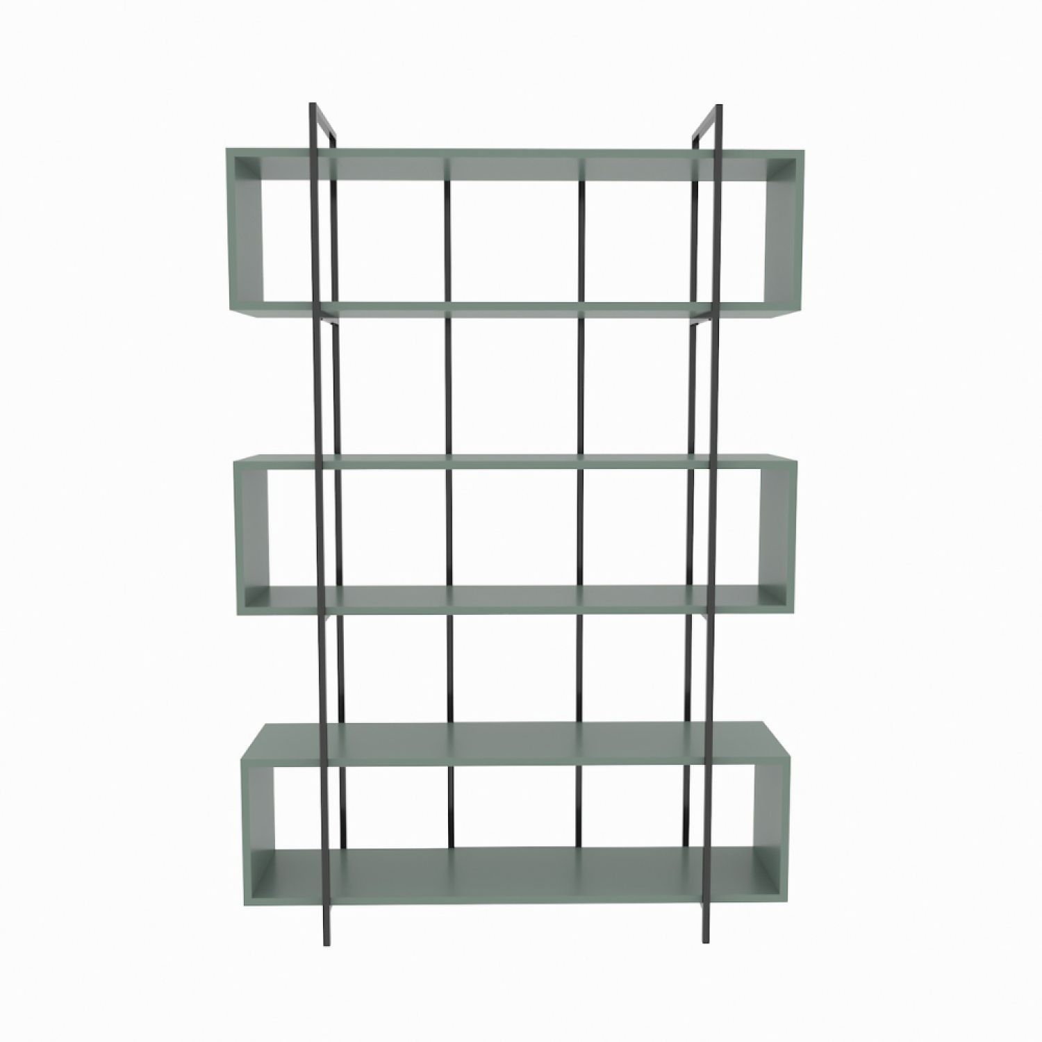 Bibliothèque contemporaine vert 180cm LAGUNA