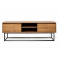 Meuble TV en bois et métal avec rangement 140 cm LINA