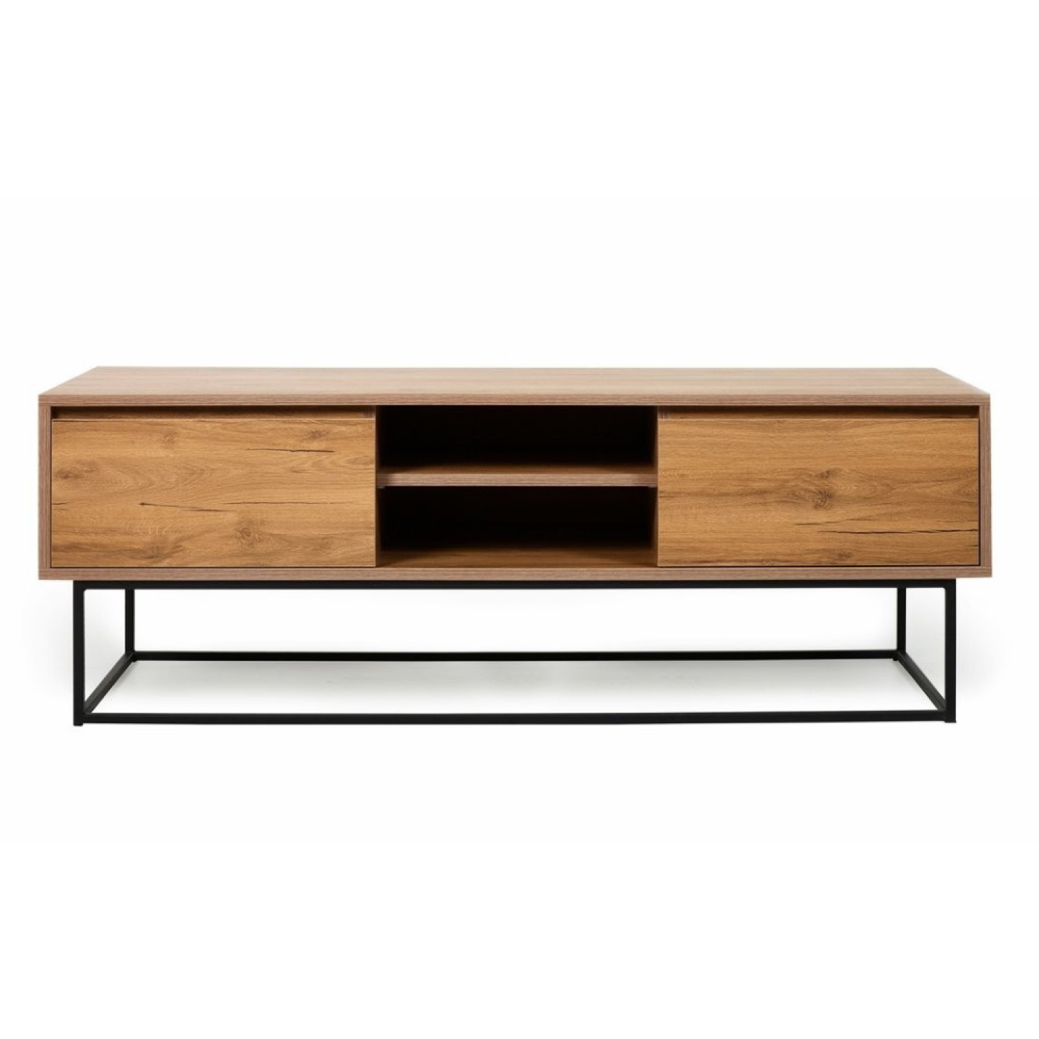 Meuble TV en bois et métal avec rangement 140 cm SKOPJE