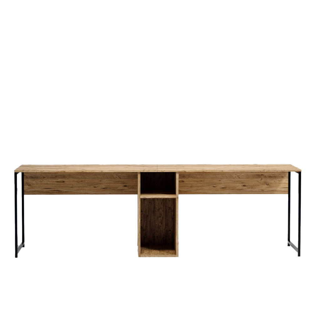 Bureau 2 personnes en bois avec niches JASPER