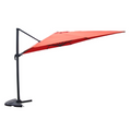 Parasol ecru déporté carré 3 x 3 m rotatif à 360 RAFAELA