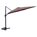 Parasol marron déporté rectangle 3 x 4 m rotatif à 360 NAVIA