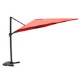 Parasol terracotta déporté rectangle 3 x 4 m rotatif à 360 NAVIA