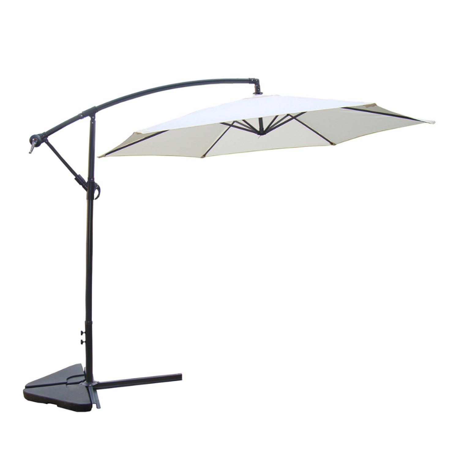 Parasol  ecru déporté rond 3 x 3 m LIORAN