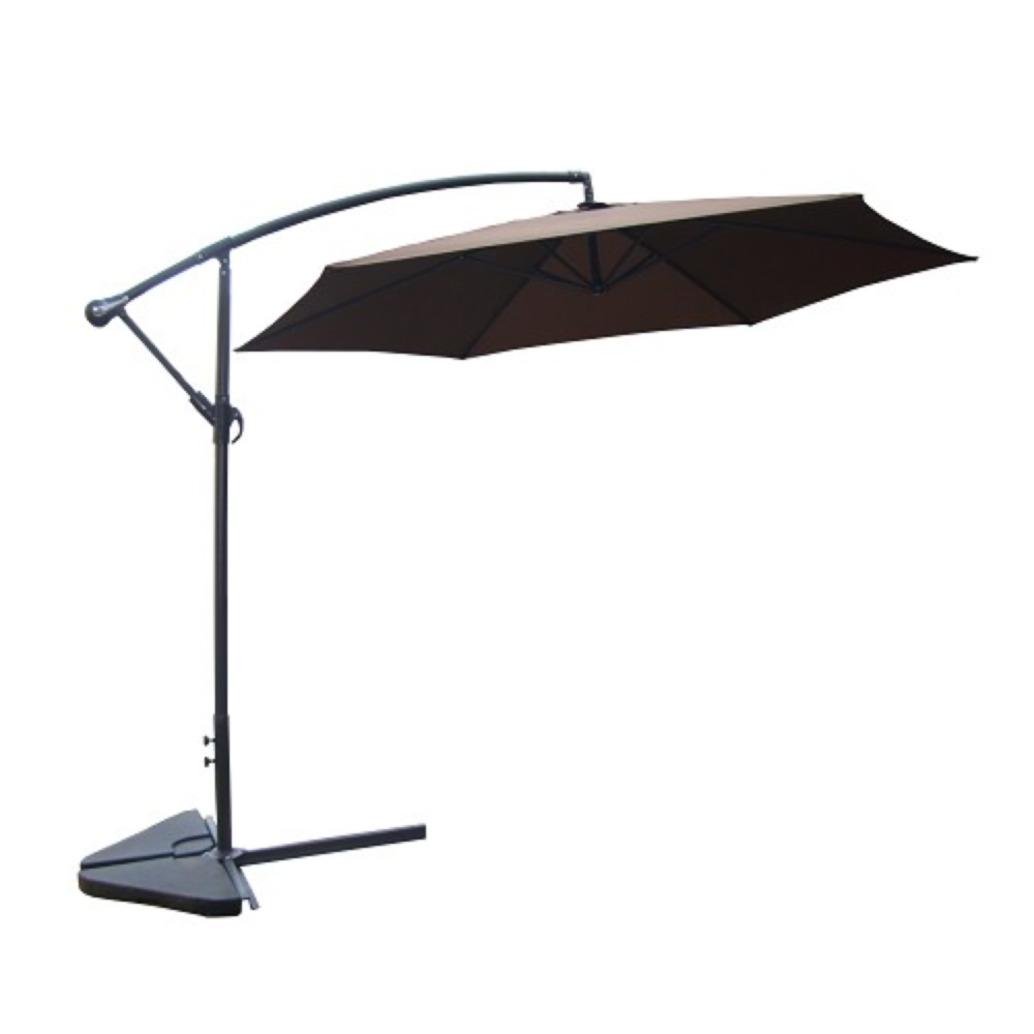 Parasol marron déporté rond 3 x 3 m FREY