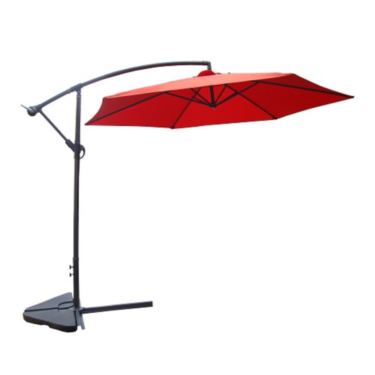 Parasol  terracotta déporté rond 3 x 3 m LIORAN
