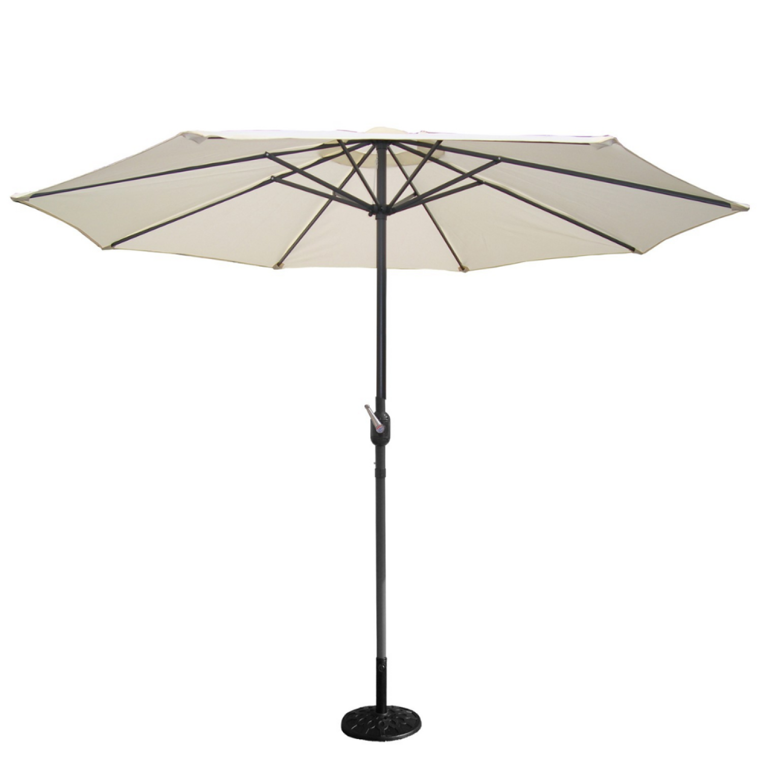 Parasol ecru droit rond 2,7 x 2,7 m BISAG