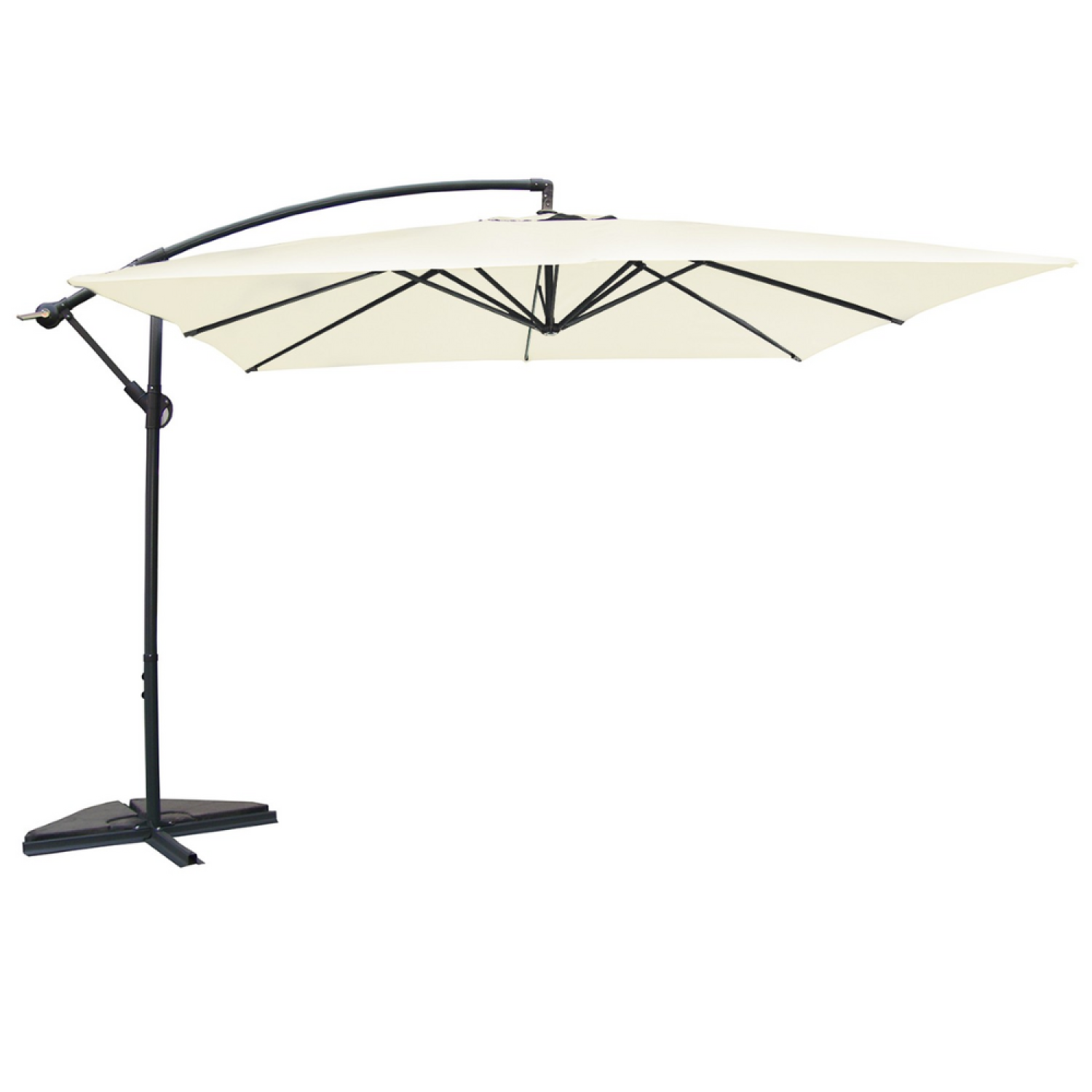 Parasol ecru déporté carré 3 x 3 m DAVAGNA