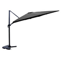 Parasol  gris déporté carré 3 x 3 m rotatif à 360 IVARIN