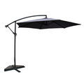 Parasol gris déporté rond 3 x 3 m FREY