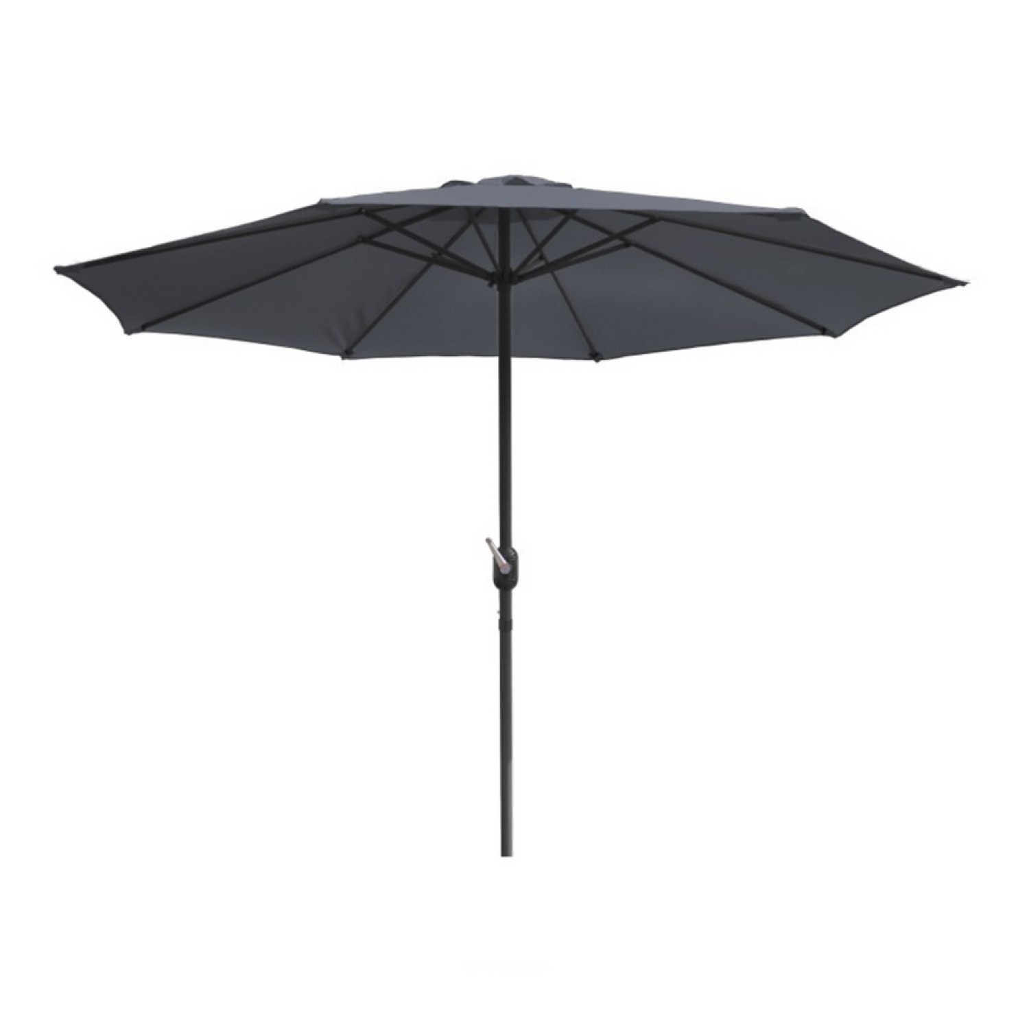 Parasol gris droit rond 2,7 x 2,7 m BISAG