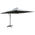 Parasol gris déporté carré 3 x 3 m led DAVAGNA