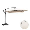 Parasol ecru déporté carré 3 x 3 m led DAVAGNA